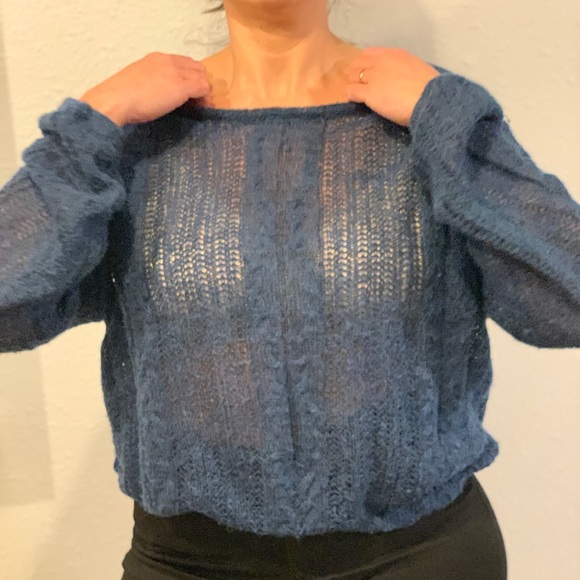 Free People blue sweater - Picture 6 of 9